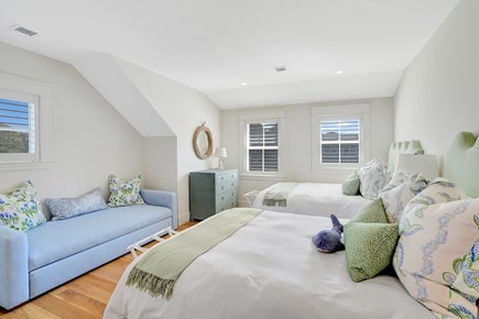 Edgartown Martha's Vineyard vacation rental - Second Floor: Bedroom #2 Two Queen Beds and Ensuite Bathroom