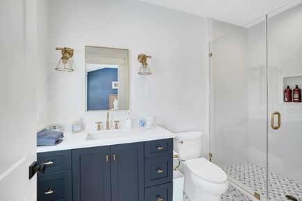 Edgartown Martha's Vineyard vacation rental - Second Floor: Bedroom #3 Queen Bed and Ensuite Bathroom