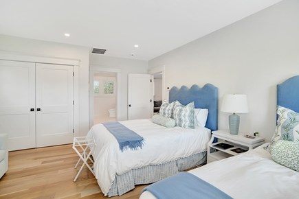 Edgartown Martha's Vineyard vacation rental - Second Floor: Bedroom #4 Two Queen Bed and Ensuite Bathroom