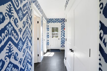 Edgartown Martha's Vineyard vacation rental - Rear Mudroom with Laundry and Half-Bath