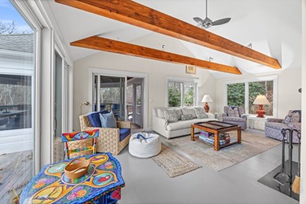 Oak Bluffs Martha's Vineyard vacation rental - Living Area with Screened Porch