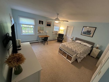 Oak Bluffs Martha's Vineyard vacation rental - Main bedroom with queen size, en suite bathroom, and water view