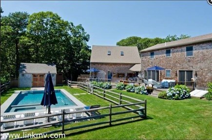Edgartown Martha's Vineyard vacation rental - Back of House - pool, deck, etc..