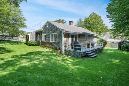 Edgartown Martha's Vineyard vacation rental - Rear yard with outdoor shower and deck