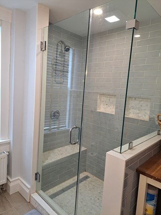 Vineyard Haven, Hydrangea House Martha's Vineyard vacation rental - Walk in shower