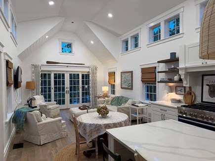 Vineyard Haven, Hydrangea House Martha's Vineyard vacation rental - Wow factor kitchen, living, breakfast area with TV