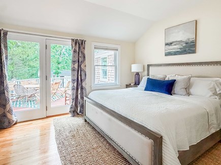 Edgartown Martha's Vineyard vacation rental - Primary (King) bedroom w/ doors to deck and large closet