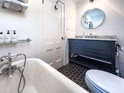 Vineyard Haven Martha's Vineyard vacation rental - Charming bathroom with vintage tub and elegant vanity