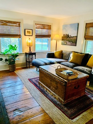 West Tisbury Martha's Vineyard vacation rental - Living room with fireplace.
