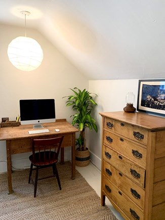 West Tisbury Martha's Vineyard vacation rental - Office set-up in upstairs bedroom for remote work.