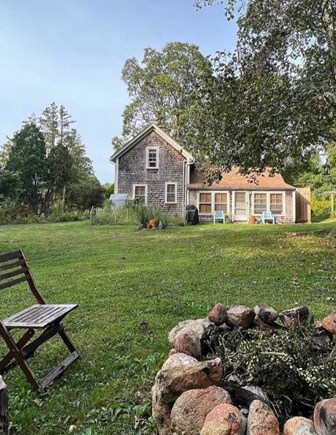 West Tisbury Martha's Vineyard vacation rental - Backyard with fire pit.
