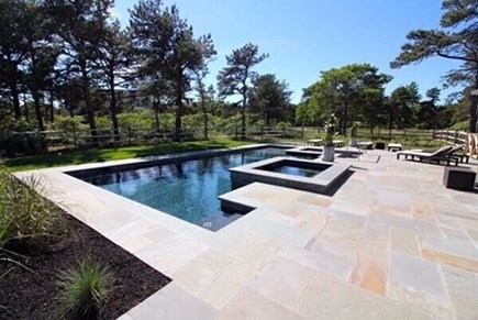 Edgartown, Mill Hill Farms Martha's Vineyard vacation rental - Hot tub and Pool area