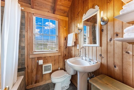 West Tisbury Martha's Vineyard vacation rental - Hall Bath, Shower Tub Combo, First Floor