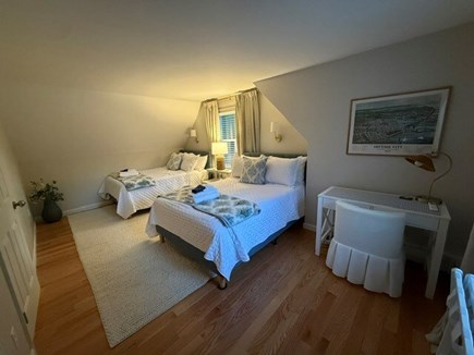 Oak Bluffs Martha's Vineyard vacation rental - Upstairs Bedroom 1 - Two Full Beds & Workspace