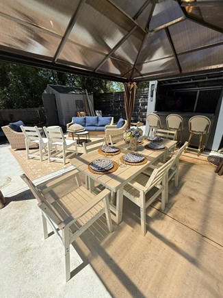Oak Bluffs Martha's Vineyard vacation rental - Outdoor Entertainment (Seating, Covered Dining & Tiki Bar w/TV)