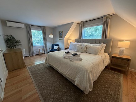 Oak Bluffs Martha's Vineyard vacation rental - Primary Upstairs Bedroom (King Bed, Desk, Walk-In Closet)