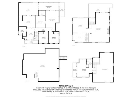 Oak Bluffs Martha's Vineyard vacation rental - Floor Plan of Entire House