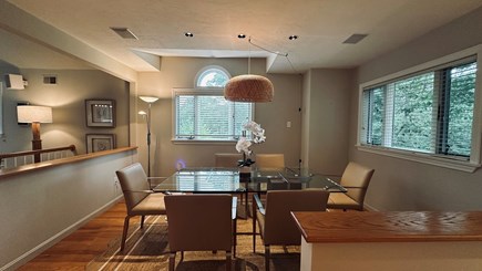 Oak Bluffs, Martha's Vineyard Martha's Vineyard vacation rental - Glass-top dining table with 6 leather chairs
