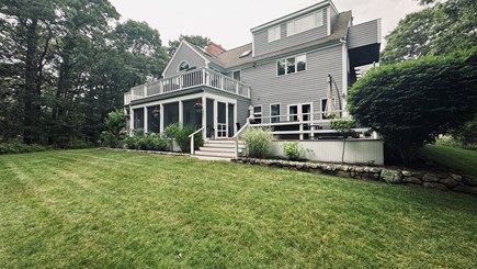 Oak Bluffs, Martha's Vineyard Martha's Vineyard vacation rental - Stoned garden beds line the back of the house with huge deck