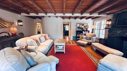 West Tisbury Martha's Vineyard vacation rental - Living Room Looking Over the Pond