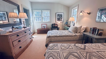 West Tisbury Martha's Vineyard vacation rental - First FLoor Bedroom with 2 Twin Beds and Window A/C
