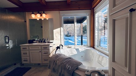 Chilmark Martha's Vineyard vacation rental - Ensuite of Primary Bedroom with Jetted Tub and Shower