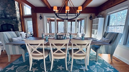 Chilmark Martha's Vineyard vacation rental - Dining for 8 with Fun Place Settings