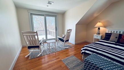 Chilmark Martha's Vineyard vacation rental - Queen Bedroom with Private Deck in Apartment Above Garage