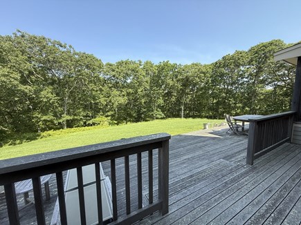 Chilmark Martha's Vineyard vacation rental - Expansive Back Deck with Access to Yard