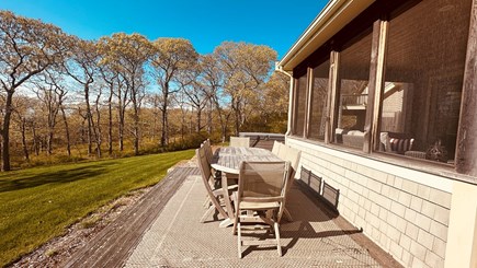 Chilmark Martha's Vineyard vacation rental - Outdoor dining under the stars