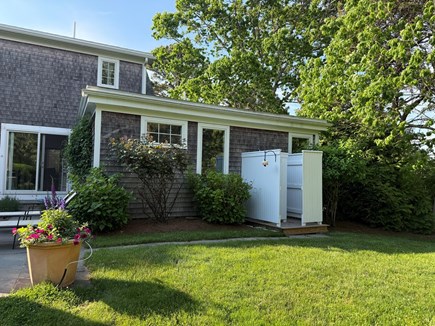 Edgartown Estates located betw Martha's Vineyard vacation rental - Back of house with outdoor shower