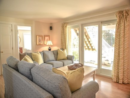 Edgartown Martha's Vineyard vacation rental - Lower level sitting living room with sliders