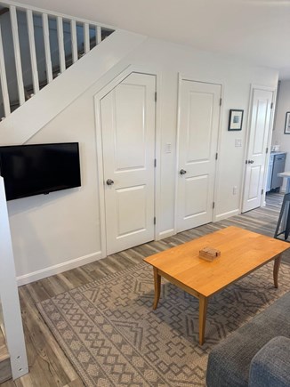 Edgartown, Guest House Martha's Vineyard vacation rental - Living area with smart tv, closet, and half bath