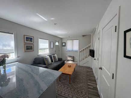 Edgartown, Guest House Martha's Vineyard vacation rental - Living area to front door and staircase