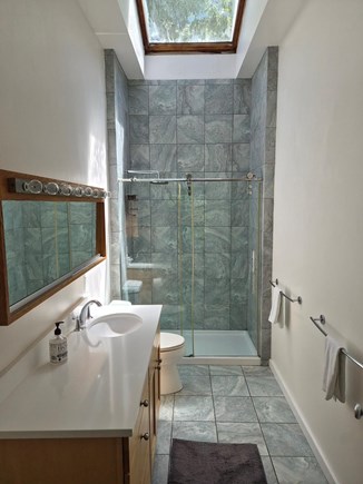 Chilmark Martha's Vineyard vacation rental - Upstairs walk-in shower under skylight