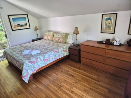 Chilmark Martha's Vineyard vacation rental - West wing master bedroom with king size bed