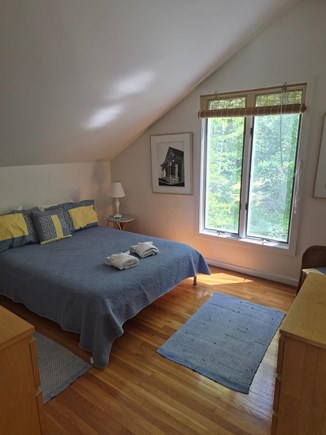 Chilmark Martha's Vineyard vacation rental - West wing upper bedroom with queen size bed