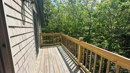 Edgartown Martha's Vineyard vacation rental - Wood deck balcony off upstairs bedroom and loft area.