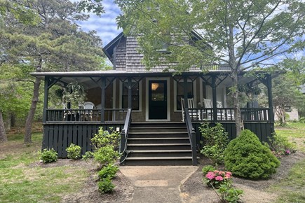 Oak Bluffs, East Chop Martha's Vineyard vacation rental - Large front porch with seating