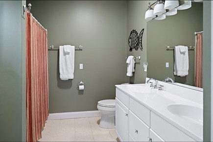 Edgartown Martha's Vineyard vacation rental - Primary en-suite bath with shower & double vanity