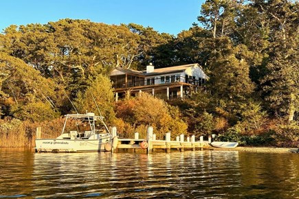 Oak Bluffs, Lagoon Escape Martha's Vineyard vacation rental - House features deep water dock