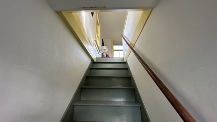 West Tisbury, Martha's Vineyar Martha's Vineyard vacation rental - Stairway leading to bright and cozy upper level