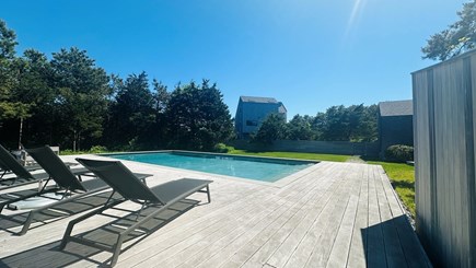 Katama-Edgartown, Edgartown (Katama), Martha's V Martha's Vineyard vacation rental - View from the backside of the pool area facing the house.