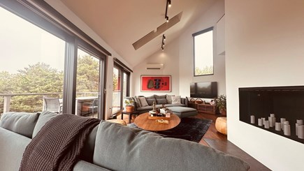 Katama-Edgartown, Edgartown (Katama), Martha's V Martha's Vineyard vacation rental - Modern living room on the 2nd level & views of the Farm Institute