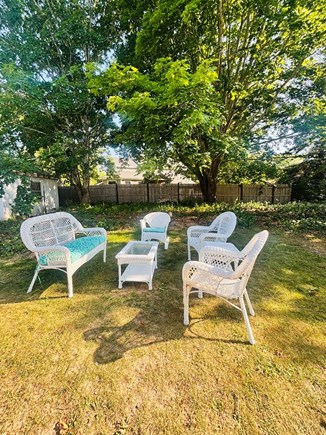 Oak Bluffs, Steps to downtown OB Martha's Vineyard vacation rental - Backyard seating area