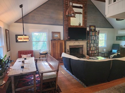 Vineyard Haven Martha's Vineyard vacation rental - Great room with 2nd table to eat or work, 2 large couches and TV.