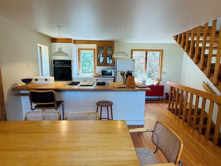 Aquinnah Martha's Vineyard vacation rental - Open concept living, dining and kitchen on the second level.
