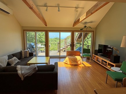 Aquinnah Martha's Vineyard vacation rental - Sunny living area opens to a 2nd level deck.