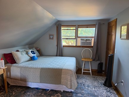 Oak Bluffs Arts District Martha's Vineyard vacation rental - Queen bed and window facing driveway