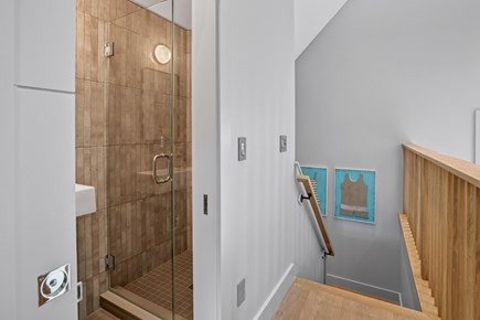 Oak Bluffs Martha's Vineyard vacation rental - Second floor bathroom shower and view of stairway
